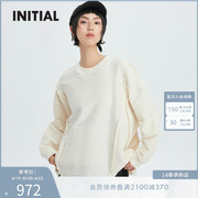 商场同款INITIAL24春季复古套头针织衫女24STTFMCXX048