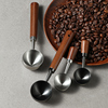 lissa不锈钢咖啡勺定量粉勺克数勺胡桃木短长柄咖啡豆勺烘焙量勺