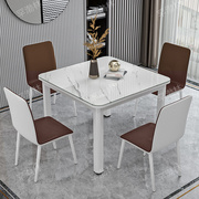 钢化玻璃餐桌椅组合家用小户型，简约四方桌子，正方形餐厅出租房