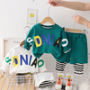 儿童秋装男宝宝韩版长袖T恤套装小童洋气卫衣两件套婴儿春季衣服