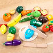 代发儿童益智水果切切乐套装魔术贴果蔬，切切看过家家厨房玩具