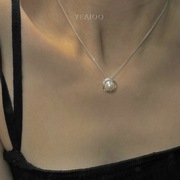珍珠花朵项链女时尚气质简约S925银璀璨锁骨链优雅ins文艺毛衣链
