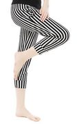 皮尔瑜伽服女士夏天七分裤瑜珈哈伦，裤运动跑步裤显瘦透气黑白条纹