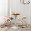 北欧彩色奶油餐椅，设计师家用餐厅椅子简约时尚网红奶油风椅