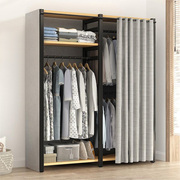 金属衣柜钢架结构简易组装布衣柜(布衣柜)家用卧室结实耐用小户型柜子衣橱