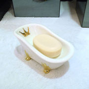 欧式陶瓷肥皂盒沥水创意卫生间，酒店餐厅高档肥皂，瓷皂托皂碟香皂盒