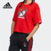 Adidas/阿迪达斯女子短袖红色吾皇万睡运动服半袖T恤 GP5739