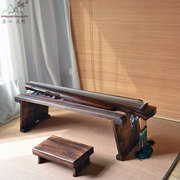 古琴桌凳可折叠便携桐木矮琴桌实木，古琴桌禅意，古琴台仿古桌椅几案