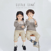 LittleLine返场复活 儿童柔软美利奴全羊毛燕麦条纹套头毛衣