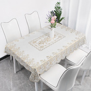 桌布防水防烫防油免洗餐桌，垫长方形茶几，台布蕾丝欧式pvc塑料布艺
