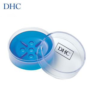 dhc蓝彩双层皂盒直径80mm芦荟皂，橄榄蜂蜜皂，通用肥皂盒带盖皂托盘