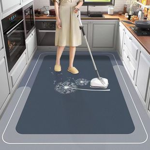 免洗厨房地垫大面积满铺耐脏垫子可擦pvc防水脚垫，家用地毯可定制