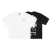 soboring没劲限定系列趣味刺绣logo白色，黑色宽松纯棉，圆领短袖t恤
