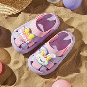 女童凉鞋2024夏季沙滩洞洞鞋女孩包头花园鞋儿童玩水鞋凉拖鞋