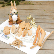 原生态漂流木环创天然木头幼儿园儿童手工材料民宿装饰拍摄道具