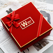 盒正方形大号风，创意男友生日礼物包装盒精美相框红色新年礼盒