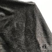 黑色豹纹麂皮绒布料沙，发布外套衣，服装面料diy手工包包窗台垫