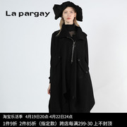 lapargay纳帕佳2023秋冬女式无袖针织上衣，中长款风衣马甲外套