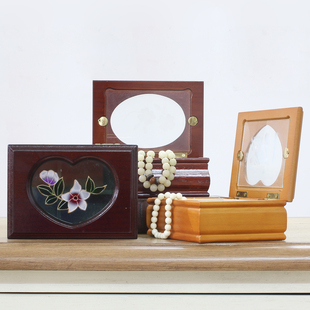 实木质透明首饰盒欧式公主，饰品盒结婚生日礼物，珠宝盒随手礼