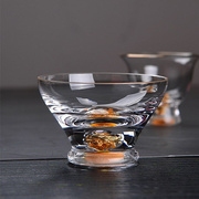 藏金箔水晶玻璃公杯带把公道杯子，加厚耐热玻璃功夫茶具大号分茶器