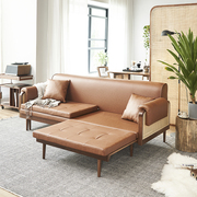 北欧实木沙发床可折叠小户型客厅三人多功能简约两用伸缩罗汉床
