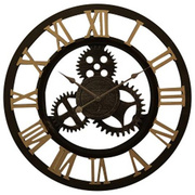 欧式复古创意大时钟艺术，挂钟客厅美式挂表工业风齿轮钟表法式壁钟