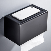 厕所纸巾盒卫生间厕纸盒黑色，擦手纸架浴室防水抽纸盒，卷纸盒免打孔