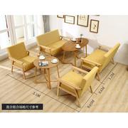 咖啡厅桌椅组合甜品奶茶店沙发，西餐厅双人卡座，简约休闲办公室沙发