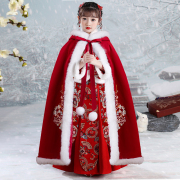 汉服女童冬款过年中国风，唐装红色宝宝，拜年服新年冬装儿童古装冬季