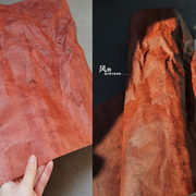 棺椁红木色肌理纸立体重肌理，不规则褶皱，面料改造外套裙设计师布料