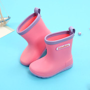 日本宝宝男童女童儿童雨靴防水防滑四季小学生幼儿园可爱雨鞋加绒