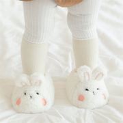 婴儿袜子带鞋冬秋鞋软底棉鞋加绒3-6-12个月新生儿男女宝宝步前鞋