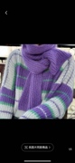 条纹马海毛毛衣材料包非成品需要自己动手编织