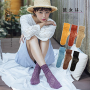 韩国日系森女袜短袜复古蕾丝，花边女士短袜甜美洛丽塔公主学生袜子