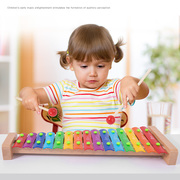 木制儿童早教益智动物榉木十五音价手敲琴婴幼儿难女宝宝乐器玩具