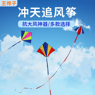 王侉子潍坊冲天追544伞布风筝大人专用高档大型抗大风风筝儿童