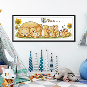 2022十字绣熊宝宝儿童卧室可爱小熊卡通动物小件手工简单线绣
