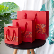 新年中国风袋节日包装礼物袋高端手提袋喜糖盒伴手礼物纸袋子