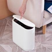 日式双层带盖垃圾桶家用客厅卧室垃圾桶厨房夹缝塑料可按压垃圾篓