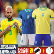 巴西球衣足球服2024美洲杯男成人，儿童比赛训练内马尔定制套装