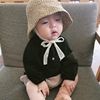 ins夏季婴儿童草帽子韩国女宝宝遮阳防晒亲子男童渔夫帽沙滩
