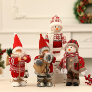 圣诞老人公仔玩偶电动音乐老人雪人摆件圣诞节平安夜儿童玩具娃娃