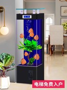 超白玻璃鱼缸客厅小型家用立式落地生态金鱼缸2023智能水族箱