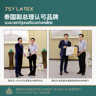 jsylatex泰国天然乳胶枕头口护颈椎记忆按摩防T螨成人面包枕加长