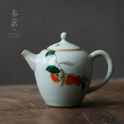 奉茗 汝窑茶具茶壶月白单壶开片可养汝瓷陶瓷功夫家用茶道泡茶器