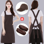 围裙三件套装定制logo餐饮专用超市奶茶店男女时尚工作服订做印字