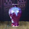 全手工手拉坯钧瓷花瓶中式古典陶瓷摆件钧窑变梅瓶传统简约插花器