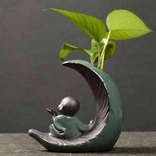 创意绿萝水培花瓶水养植物器皿家居办公室装饰插花花器小清新摆件