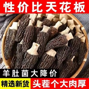 羊肚菌干货特级野生新鲜菌菇煲汤干货食材礼盒云南菌子500g