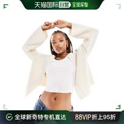 香港直邮潮奢 ASOS 女士设计V领系扣电镀纱线中性针织开衫